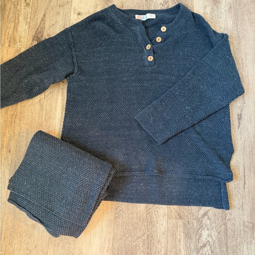 Free People Hailee Sweater Set in Navy - Picture 2 of 5